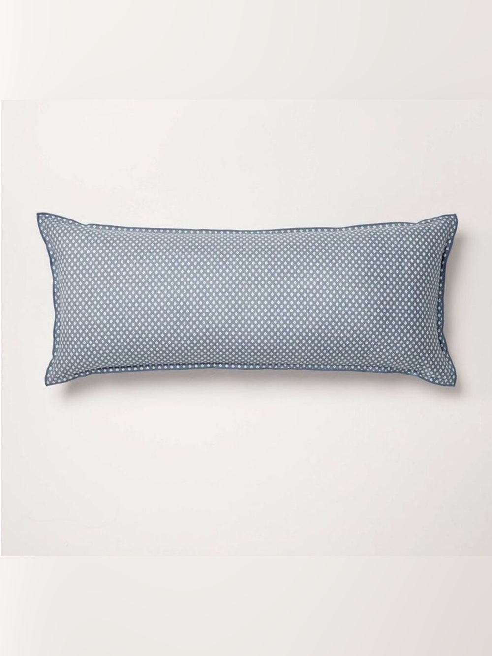 NEW! 14'x36" Block Pattern Oblong Lumbar Throw Pillow Blue - Hearth & Hand